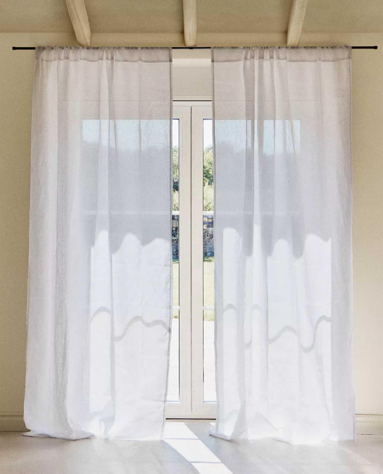 Double Width Linen Curtain