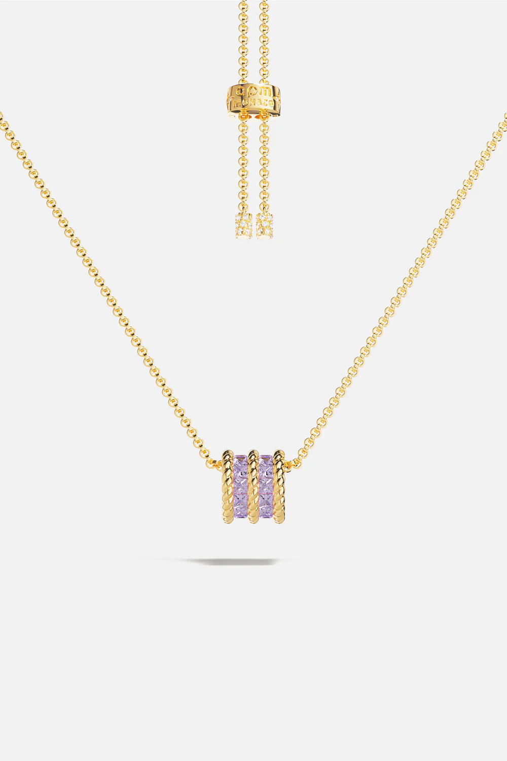 Lilac Torsade Adjustable Necklace